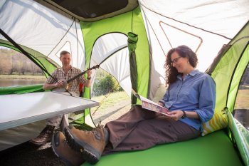 Stephanie and Ray Adams in their Sylvan Sport Go