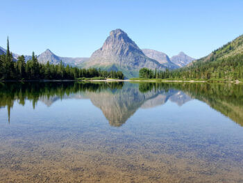 Lake and mountains