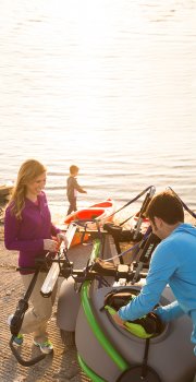 family Lake kayak trailer